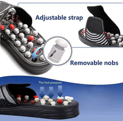 Manual Spring Acupressure and Magnetic Therapy Paduka Slippers for Full Body Blood Circulation